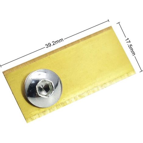 (39,2 x 17,5 mm, doré), 30 lames de rechange de qualité – Lames de tonte pour machines de jardin adaptées aux modèles de tondeuse à gazon compati (1/3)