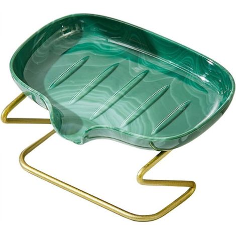 5-Piece Soap Dish Drainer with Drain, No-Drill Soap Dispenser - 45-Degree Angled Design, Soap Bar Storage Holder for Kitchen, Bathroom, Bath