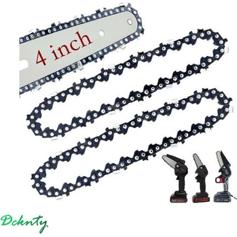 Lot de 2 Chaînes de Tronçonneuse 4 Pouces Mini pour Remplacement (1/4)