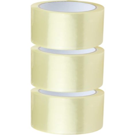 Ruban Adhésif Transparent 3 Rouleaux de 48mm x 60m Ruban Adhésif pour Colis Transparent  Ruban d'Emballage pour des Boîtes, des Cartons, Déménagement