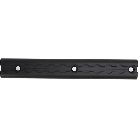 Rail de rail en L avec trou percé sécurisant les charges, arrimage robuste, ligne aérienne en aluminium pour camions, remorques, noir, 30cm. (1/4)