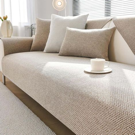 Sofa Cushion Cover, Non-Slip and Washable, Stain-Resistant L-Shaped Sofa Protector, Corner Sofa Seat Cushion Cover, Cat Scratch Resistant (1/5)