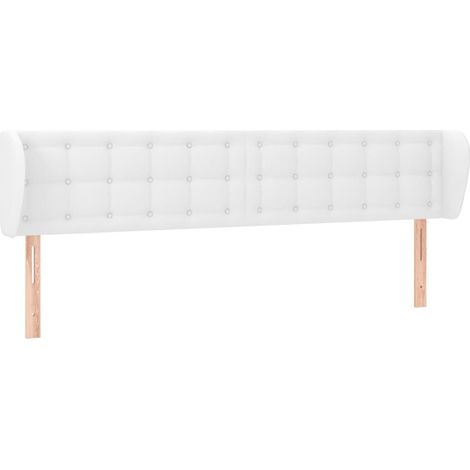 Maison Exclusive - Kopfteil mit Ohren Weiß 203x23x78/88 cm Kunstl