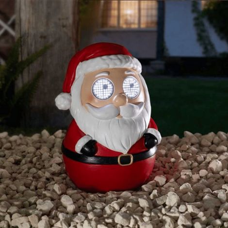 25cm Battery Operated Outdoor Blinkin' Santa Christmas with White LEDs & Timer Function (1/4)
