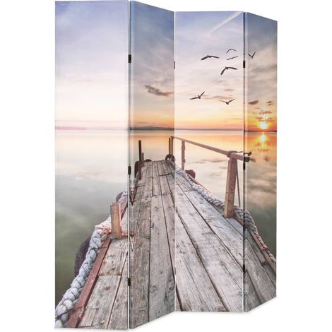Paravent Cloison de séparation pliable, Pour Jardin, Balcon, Terrasse 160 x 170 cm Lac OIB3501E (1/5)