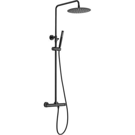 Sapho - Conjunto de ducha con termostato, negro mate KU139B (1/5)