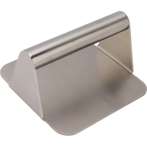 Presse Burger Inox Acier Inoxydable Professionnel Manuel Réglable Antiadhésif pour Steak Haché Végétaux Cuisson Barbecue 14,3x14x7,5cm (1/5)