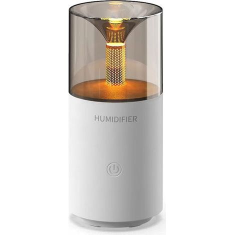 Diffuseur D'Arômes Aux Chandelles, Brumisateur Électrique Ultrasonique USB, Humidificateur D'Air pour Voiture, Diffuseur de Parfum Essentiel, Blanc (1/4)