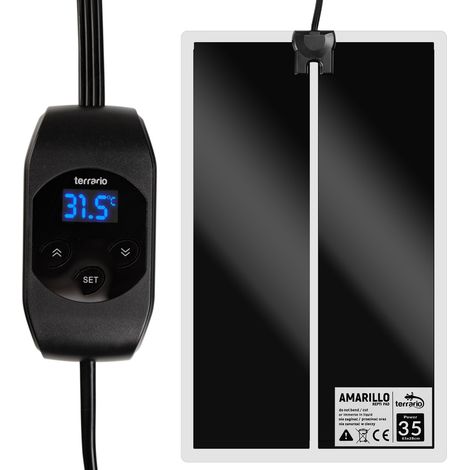 Tapis chauffant pour terrarium, thermostat LCD, fonction mémoire, 35 W, POUR reptiles (1/5)