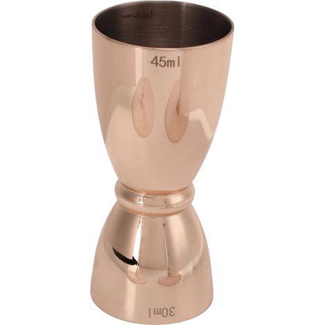 Lot en cuivre double tête en acier inoxydable : verre doseur de vin en forme de U, shaker à cocktail pour bar, fête, famille, club.
