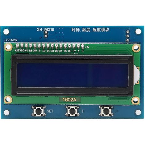 LCD-Anzeigemodul mit manueller Zeitsteuerung, serieller Schnittstellenadapter 1602 XHM219