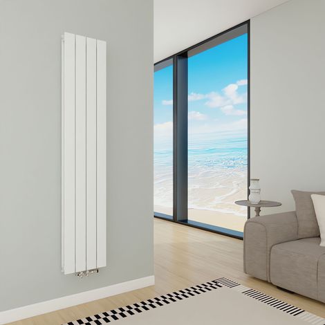AICA Design Heizkörper Flachheizkörper Paneelheizkörper Vertikal 160×29.8cm Mittelanschluss Weiß Doppellagig 982W (1/5)