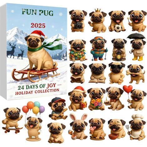 Wiederverwendbarer 2D-Adventskalender aus Acryl für Hunde  Dekorativer Hunde-Weihnachtskalender für erwachsene Tierliebhaber (1/5)