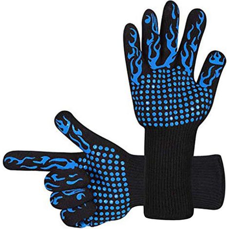 Gant Isolant Anti-Chaleur - Résistant Jusqu'à 500 °C - Pour Barbecue Four Et Cuisinière - Taille Unique