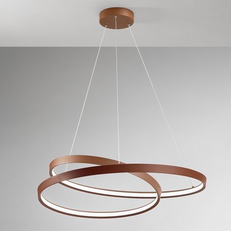 Sospensione in metallo col.cannella Ritmo LED 55W CCT 3000K 4000K 6000K CRI80 220-240V 50/60Hz 4400Lm (1/2)