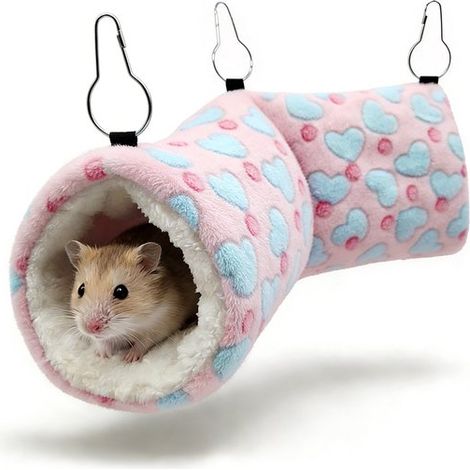 Tunnel sospeso per piccoli animali 50 x 15 cm. Lettino a tunnel super morbido per ratti, scoiattoli volanti, furetti e porcellini d'India. Amaca per piccoli animali. (1/5)
