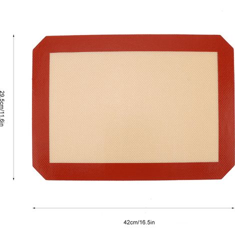 【Tapete para hornear】 Tapete de silicona antiadherente para hornear, resistente a las heladas, apto para horno, 42 x 29,5 cm, fabricado en fibra de vidrio y silicona de platino, 1 tapete para hornear (1/5)