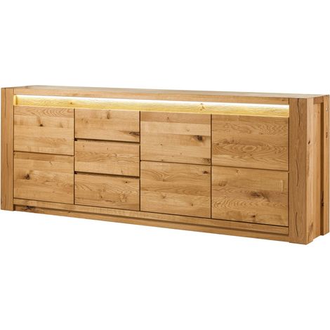 Sideboard Wildeiche 223x40x85 natur geölt KENT 131