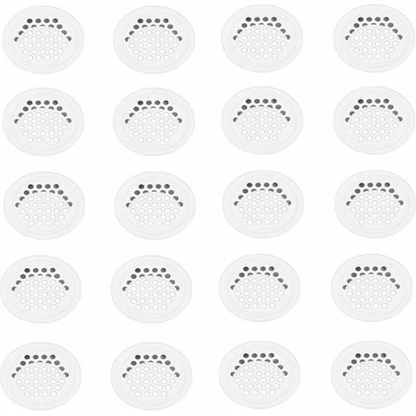 20 Grille de ventilation, Acier inoxydable, Blanc, Rond, 35mm, Pour meuble cuisine (1/5)