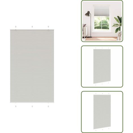 vidaXL Plissee Hellgrau 120x200 cm Stoffbreite 119,4 cm Polyester (1/5)