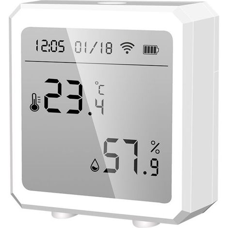 Capteur de température et d'humidité WiFi maison intelligente thermomètre intérieur affichage date détecteur de tuya numérique (1/4)