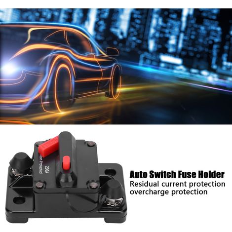 Porte-fusible autoréarmable rouge pour voiture, disjoncteur réarmable, porte-fusible à commutation automatique DC12-42 V200A (1/5)