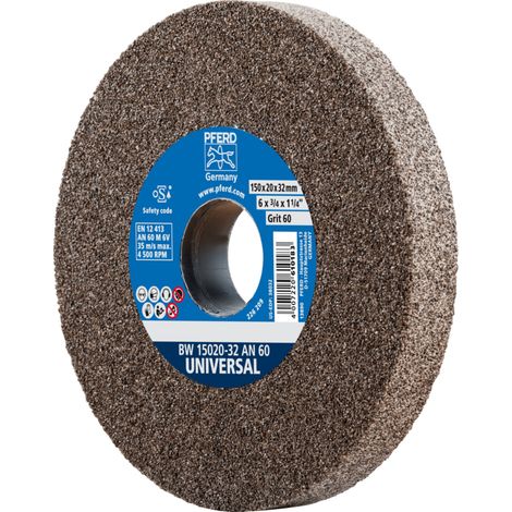 PFERD TOOLS Schleifbockscheibe Ø 150x20mm Bohrung-Ø 32 mm A60 für universelle Schleifaufgaben