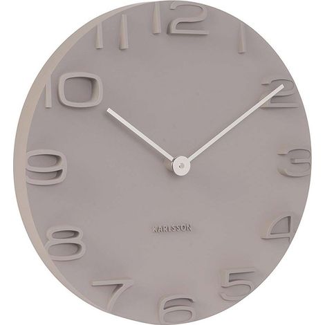 Moderne Wanduhr mit verchromten Zeigern "On the Edge" (1/4)