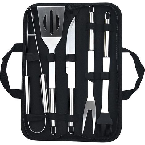 Accessoires de barbecue, outils de barbecue en acier inoxydable, outils de barbecue, ustensiles de barbecue, ensemble de 5 pièces (1/5)