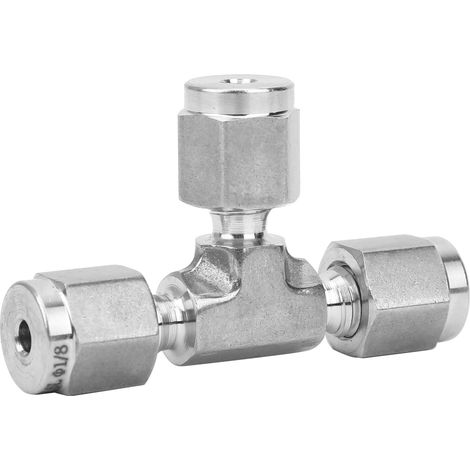 Raccord en T à compression à diamètre égal, forgé en acier inoxydable 316 SS-600-3Ф1/8 (1/5)
