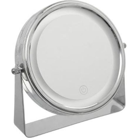 Miroir sur Pied Pivotant Tactile Led 20cm Argent (1/2)
