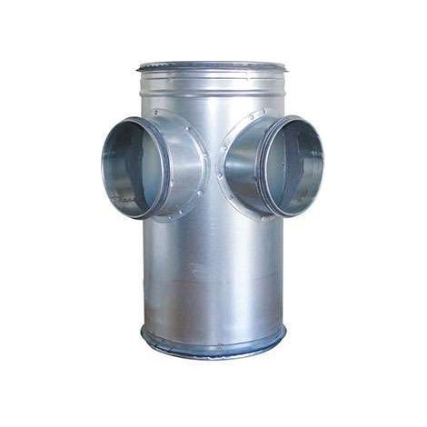 Collecteur d'étage 2 piquages à 90° Galva D250 à joints - COL2/90GALD250J ECONONAME - COL2/90GALD250J