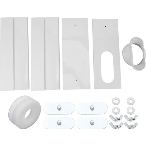 Kit de ventilation de fenêtre pour climatiseur en PVC, installation facile, accessoire universel réglable sans couture, 4 plaques pour 140 cm (1/5)