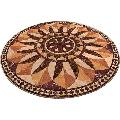 Runde, rutschfeste Fußmatte für Zuhause und Schlafzimmer – Modell 5, 60 x 60 cm (1/5)