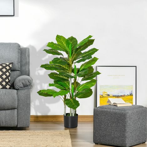 Árbol artificial de 95 cm, planta artificial con 33 hojas, maceta para salón. (1/5)
