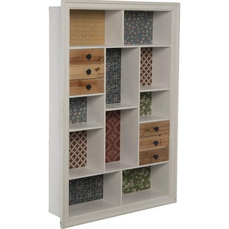 Étagère avec 6 tiroirs en Bois avec différentes Couleurs 68 x 17,5 x 103 cm (1/5)