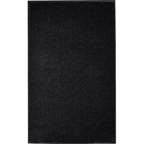Felpudo negro 117x220 cm PVC vidaXL