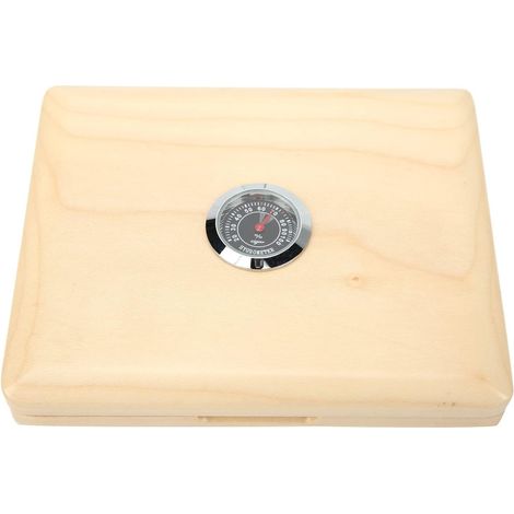 Aufbewahrungsbox aus Massivholz für Saxophon- und Klarinettenblätter mit fünf Fächern und einem Hygrometer zum Schutz der Blätter. (1/5)