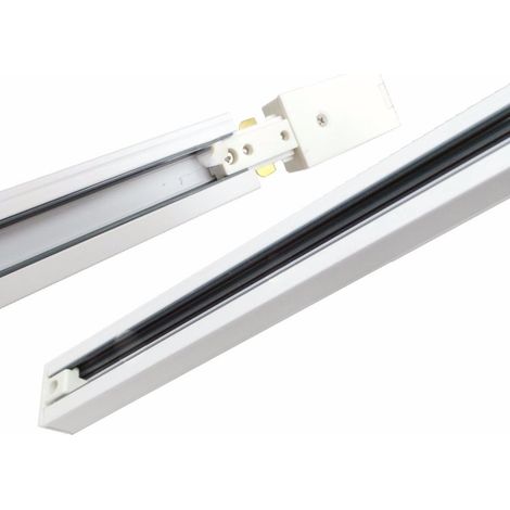 Rail Monophasé pour Spot LED - 1 m / Blanc - SILUMEN (1/5)