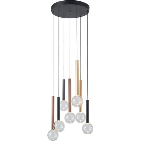 Lampadario Italux Alinos 7 luci LED 28W multicolor