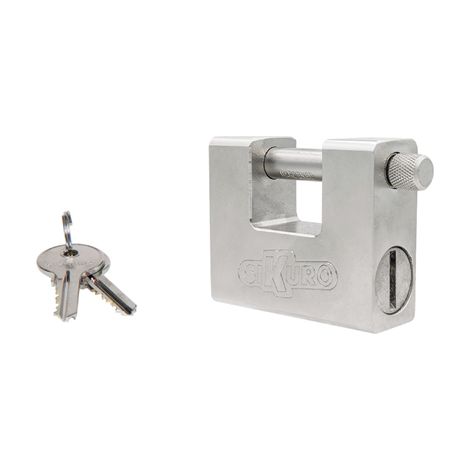 LUCCHETTO ANTISCASSO SSU-84UK ILSA - ACCIAIO CARBONITRURATO CROMATO CHIAVI 3 MM 84 KA1- 6 pezzi