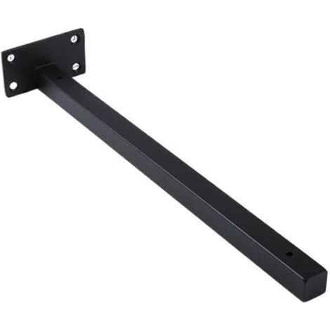 BUNTHAUS Schwarze T-Halterung für Regale, robuste versteckte Halterungen für Holzbretter, blinde Regal-Hängehalterungen, Wandhalterung 12 Zoll, 2er-Pack (1/3)