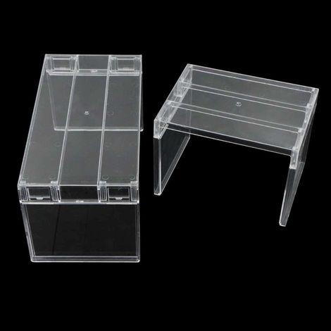 Estante organizador de almacenamiento para refrigerador - Plástico apilable y multifuncional para encimeras de cocina y despensa, 2 tamaños (2 piezas)