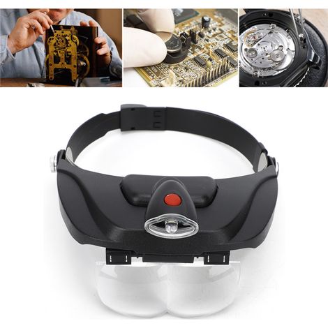 Loupe frontale multifonctionnelle à LED avec lentille remplaçable pour l'inspection (1/5)