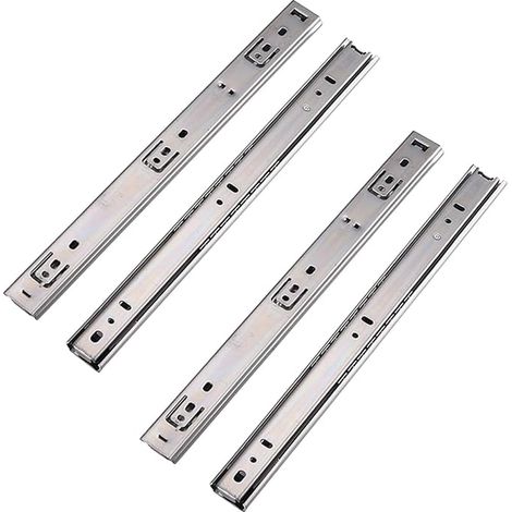 2 Pairs (4 Pieces) 200 mm Drawer Runners 27 mm Ball Bearing Runners Steel Drawer Rail Slide Runners Ball Bearing Extension Drawer (1/5)