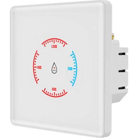 Interrupteur intelligent Tuya WiFi pour chauffe-eau 3500 W avec compteur intégré, conforme aux normes UE, tactile et avec fonction compte à rebours (blanc). (1/5)