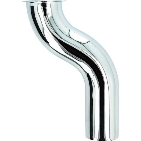 tecuro MS-Bördelrohr Ø 32 mm, S-Form, Versatz 50 mm, Messing verchrormt (1/5)