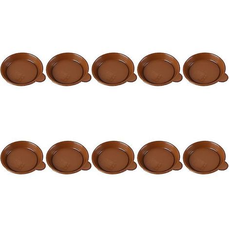 Lot de 10 pots et plateaux pour plantes d'intérieur et d'extérieur (1/3)