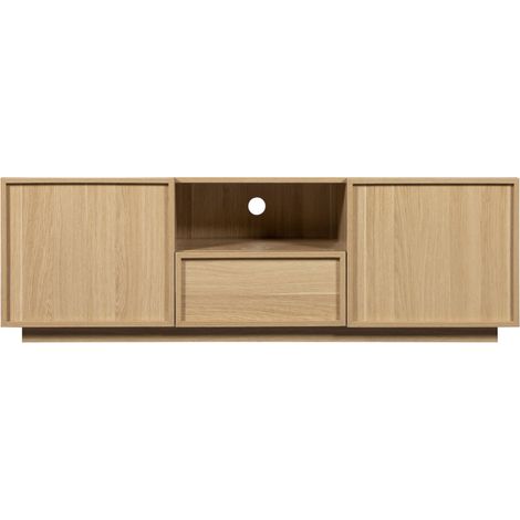 Meuble TV 2 portes 1 tiroir en bois - Bois clair - Joy (1/5)