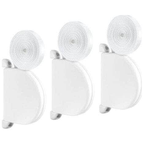 Rollladenwickler, 3-teilig, Schraublochabstand 145mm, Mini-System, inkl. 14mm x 5m Gurt, weiß MUMU